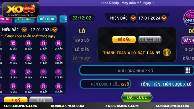 Các ưu điểm nổi bật của lô đề tại Xo88 