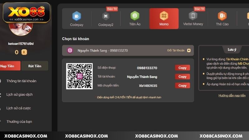 Phương thức nạp tiền qua ngân hàng luôn là lựa chọn an toàn và phổ biến 